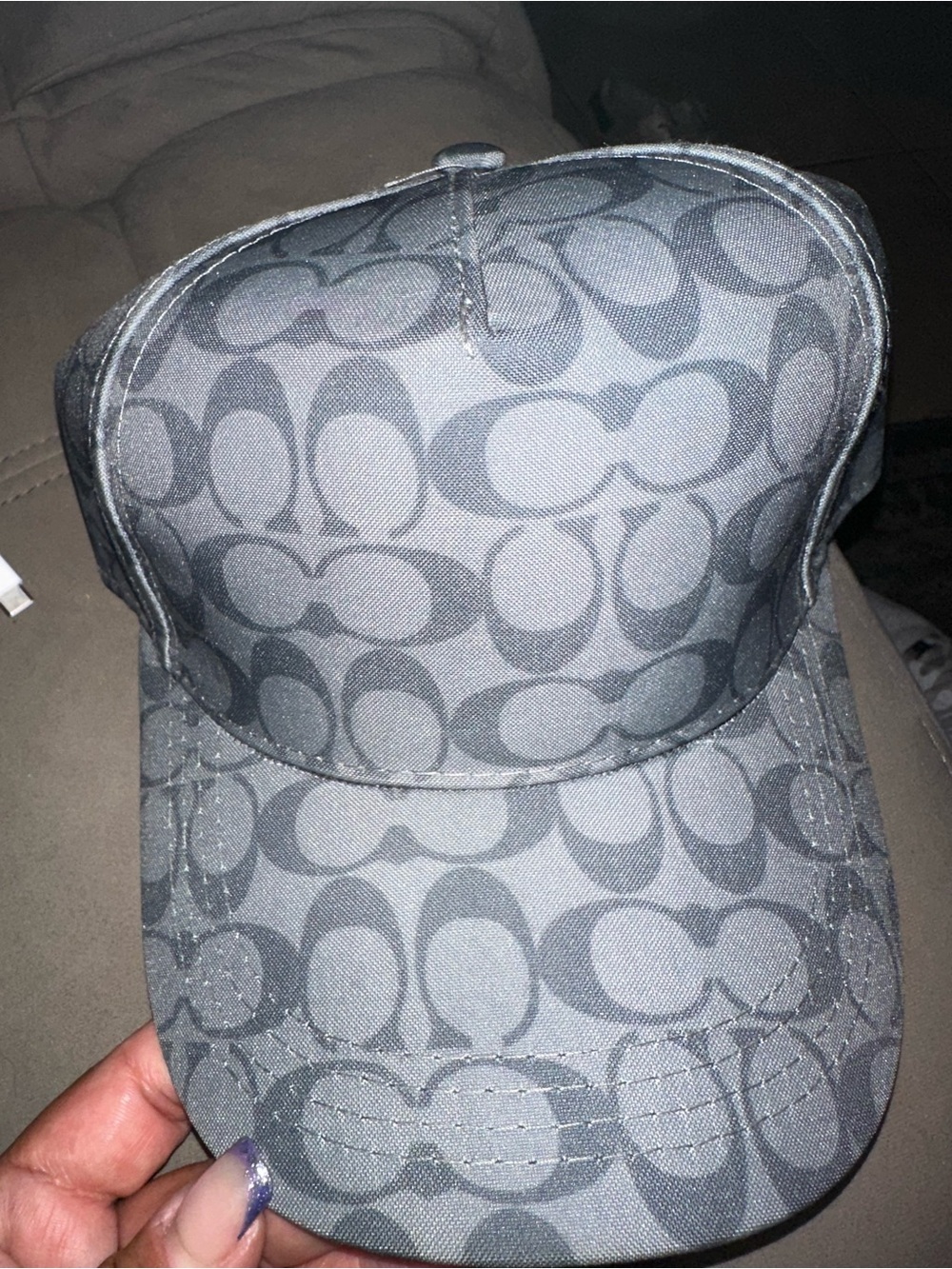 Coach Black Interior Logo Strap Baseball Cap